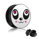 Picture Ear Plug - Screw - Panda Face