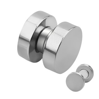 Magnet Fake Plug - Steel - Silver [1.] - 4 mm