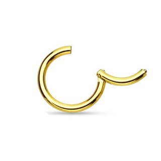 Segement Ring Piercing - Clicker - 1.2mm x 6mm - [03.] - gold