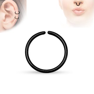 Piercing Ring - Continuous Ring - Black