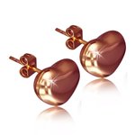 Ear Stud - Rose Gold - Big Heart