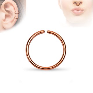 Piercing Ring - Continuous Ring - Rose Gold [05.] - 1,0 x 8mm