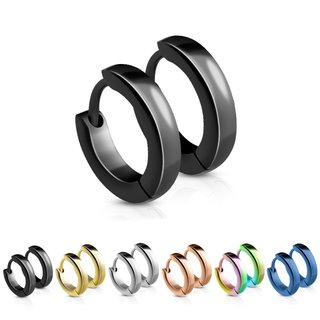 Hoop Earrings - Colorful - Slim [01.] - black