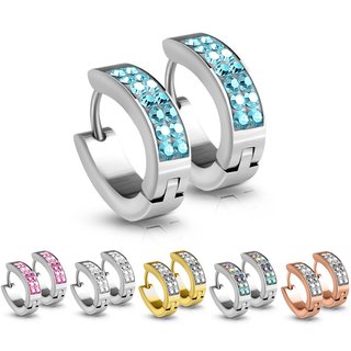 Hoop Earrings - Crystals