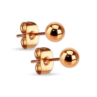 Ear Stud - Ball - Rose Gold