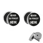 Picture Fake Plug Set - Bevor du fragst NEIN. - Black-White