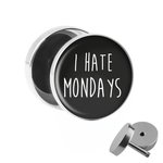 Picture Fake Plug - I Hate Mondays - Black
