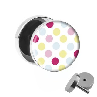 Picture Fake Plug - Polka Dots - Colorful
