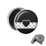 Picture Fake Plug - Heart and Trim