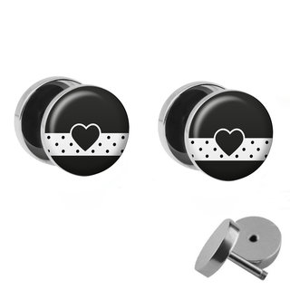 Picture Fake Plug Set - Heart and Trim