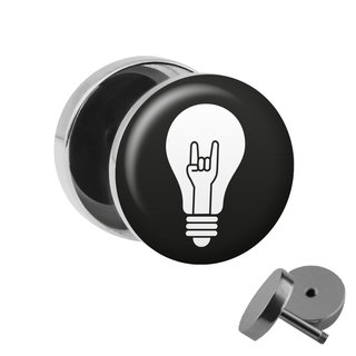 Picture Fake Plug - Lightbulb with RocknRoll Hand