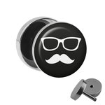Picture Fake Plug - Moustache and Glasses