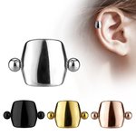 Barbell Piercing - Short - Ear Cuff [04.] - silver