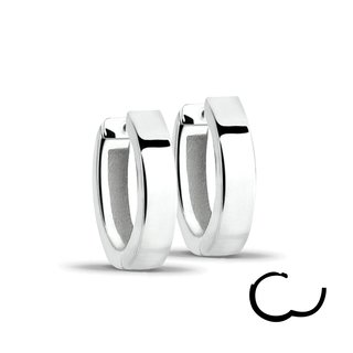 Hoop Earrings - 925 Silver - Slim