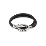 Bracelet - Leather - Loop - Silver