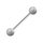 Barbell Piercing - Steel - Silver - Diamond