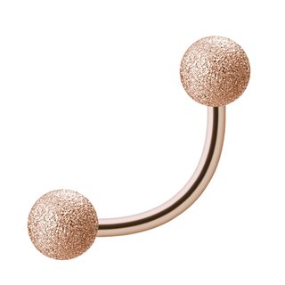 Piercing Bananabell - Steel - Diamond - Rose Gold [01.] - 1.2 x 6 mm (Balls: 3mm)