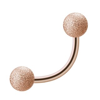 Piercing Bananabell - Steel - Diamond - Rose Gold [07.] - 1.6 x 8 mm (Balls: 4mm)