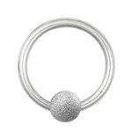 Ball Closure Ring - Steel - Diamond - Silver