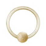 Ball Closure Ring - Steel - Diamond - Gold
