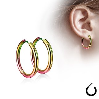 Hoop Earrings - Slim - Colorful - 5 Sizes