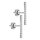 Ear Stud - Bar - Silver - Crystals