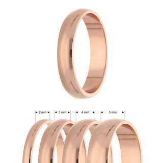 Ring - 925 Silver - Shiny - 4 Width - Rose Gold