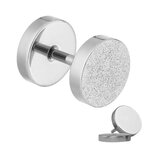 Piercing Fake Plug - Steel - Diamond - [01.] silver 4mm