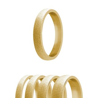Ring - Stainless Steel - 4 Width - Diamond - GOld