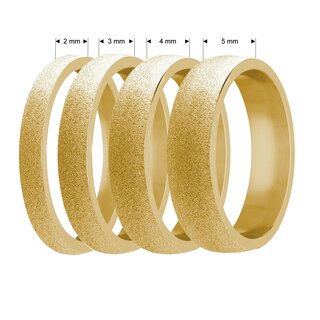 Ring - Stainless Steel - 4 Width - Diamond - GOld