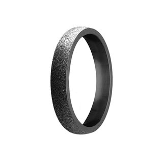 Ring - Stainless Steel - 4 Width - Diamond - Black