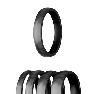 Ring - Stainless Steel - 4 Width - Matte - Black