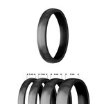 Ring - Stainless Steel - 4 Width - Matte - Black