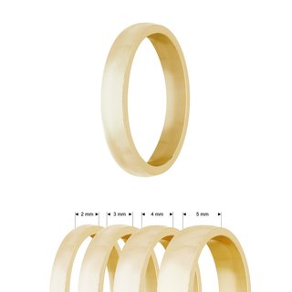 Ring - Stainless Steel - 4 Width - Matte - Gold