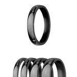 Ring - Stainless Steel - 4 Width - Shiny - Black