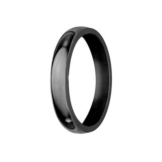 Ring - Stainless Steel - 4 Width - Shiny - Black [10.] - Width: 2mm - Ring Size: 58