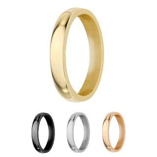 Ring - Stainless Steel - 4 Width - Shiny - Gold