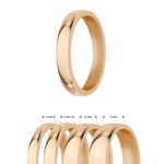 Ring - Stainless Steel - 4 Width - Shiny - Rose Gold