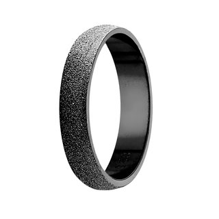 Ring - 925 Silver - 4 Width - Diamond - Black