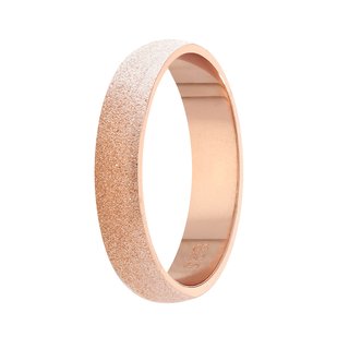 Ring - 925 Silver - 4 Width - Diamond - Rose Gold