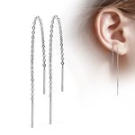 Ear Stud - Silver - Chain - Barbell