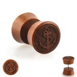 Piecing Fake Plug - Wood - Brown - Anchor