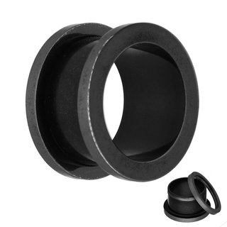 Flesh Tunnel - Steel - Black - Antique 6 mm