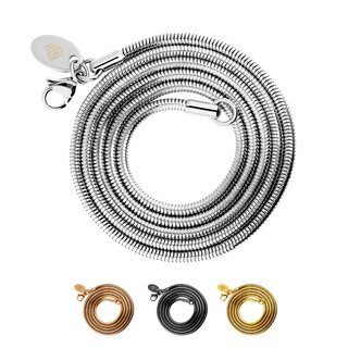 Max Palmer - Snake Necklace - Steel silver - [10.] Thickness: 2,5mm - Length: 50cm