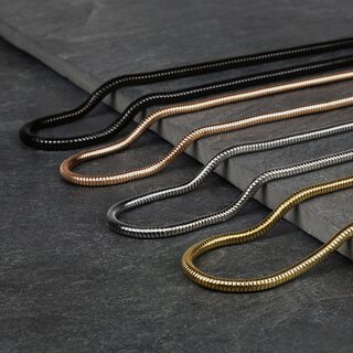 Max Palmer - Snake Necklace - Steel silver - [10.] Thickness: 2,5mm - Length: 50cm