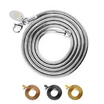 Max Palmer - Snake Necklace - Steel silver - [10.]...
