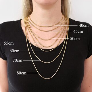Max Palmer - Snake Necklace - Steel black - [22.] Thickness: 1,2mm - Length: 40cm