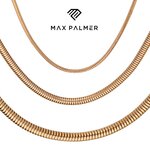 Max Palmer - Snake Necklace - Steel rose gold - [45.]...