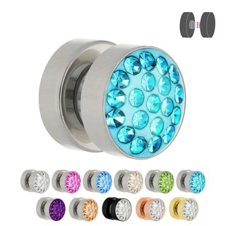 Magnet Fake Plug - Steel - Crystals