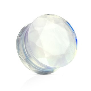 Stone Ear Plug - Crystal - Opalith 6 mm